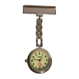 Horloge RVS zilverkleurig glow in the dark
