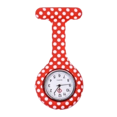 Horloge rood met witte stippen