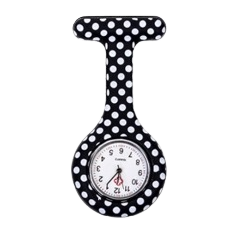 Horloge zwart met witte stippen