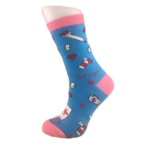 Sokken stethoscoop blauw 1