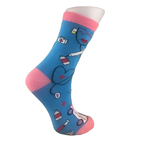 Sokken stethoscoop blauw 2