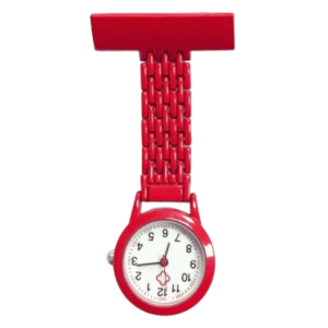 Verpleeghorloge rood