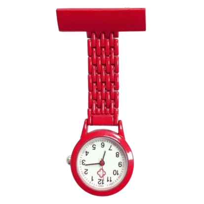 Verpleeghorloge rood
